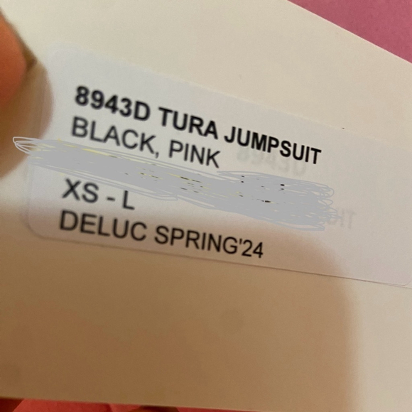 NWT DELUC Tura Jumpsuit Medium Pink Wide Leg Slip Style Spring Summer Vacation - Picture 5 of 5